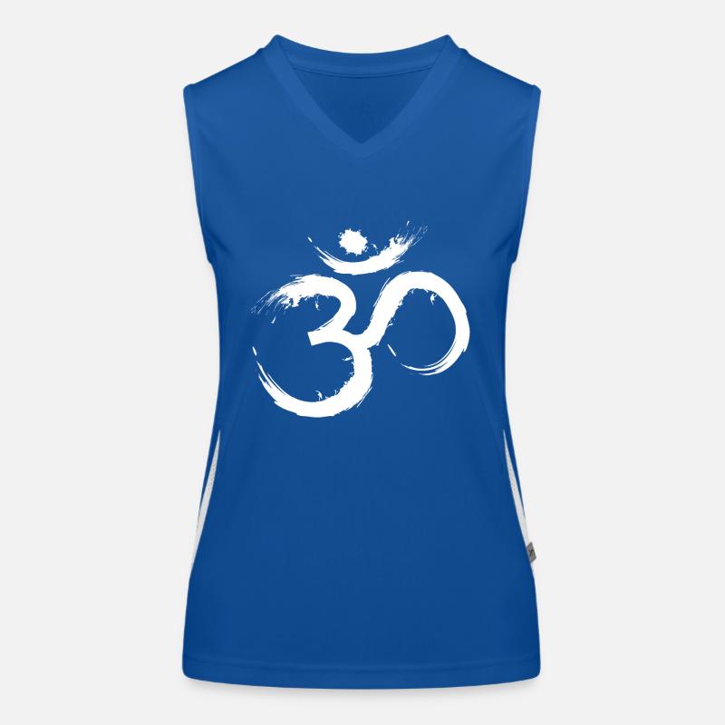 Symbole de conception Om Hindou Jainas Bouddhiste Hindou Débardeur respirant contrasté Femme