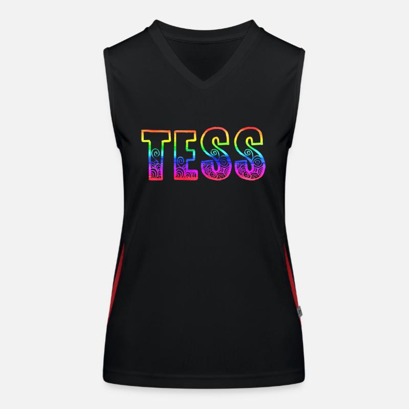 tess rs regenbogen Funktionelles Kontrast-Tank Top für Frauen