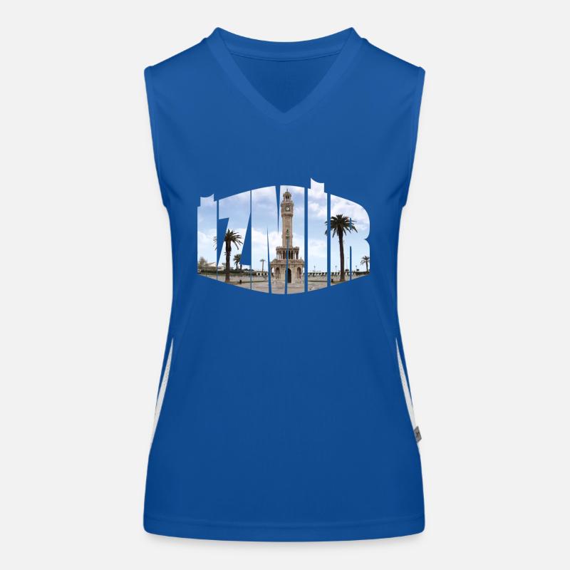 Izmir clock tower Women's Functional Contrast Tank Top