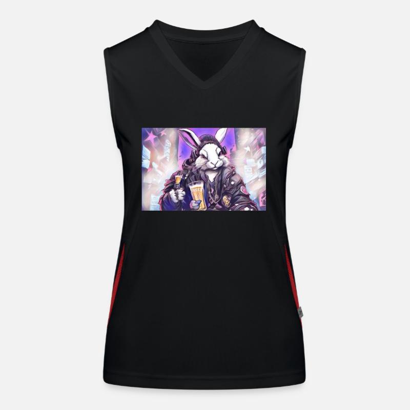 CPunk Rabbit Women's Functional Contrast Tank Top