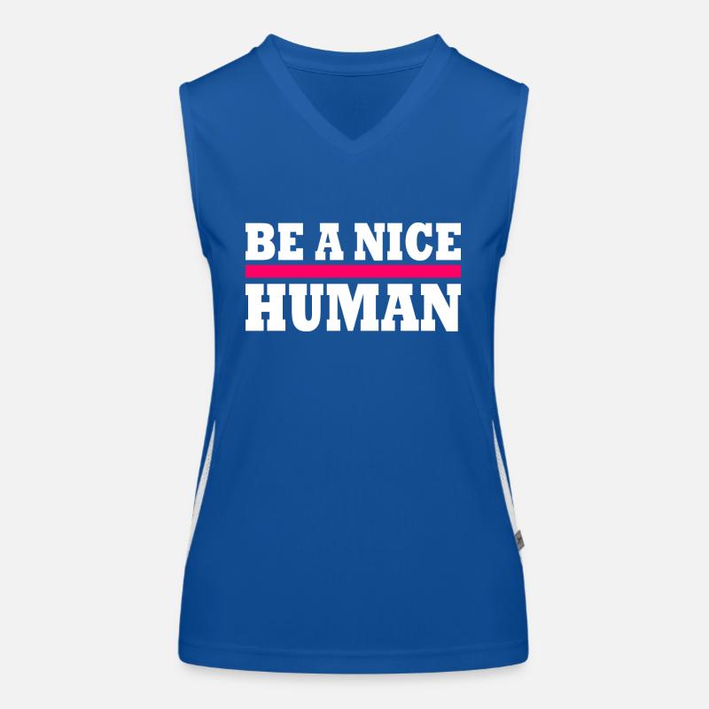 Be a nice human Funktionelles Kontrast-Tank Top für Frauen