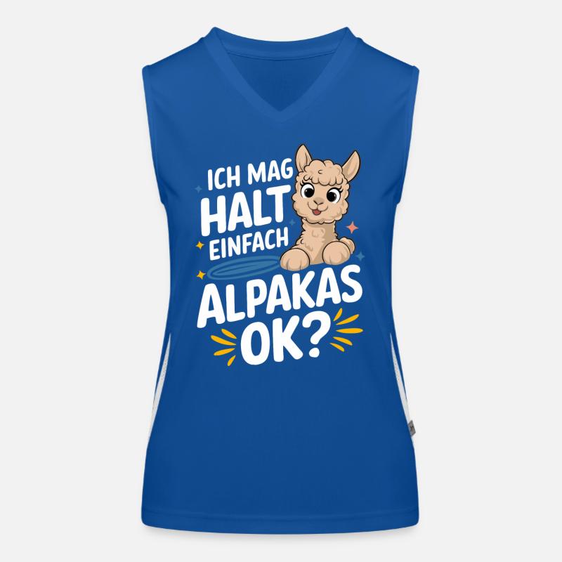 Alpaca llama alpacas animal Women's Functional Contrast Tank Top