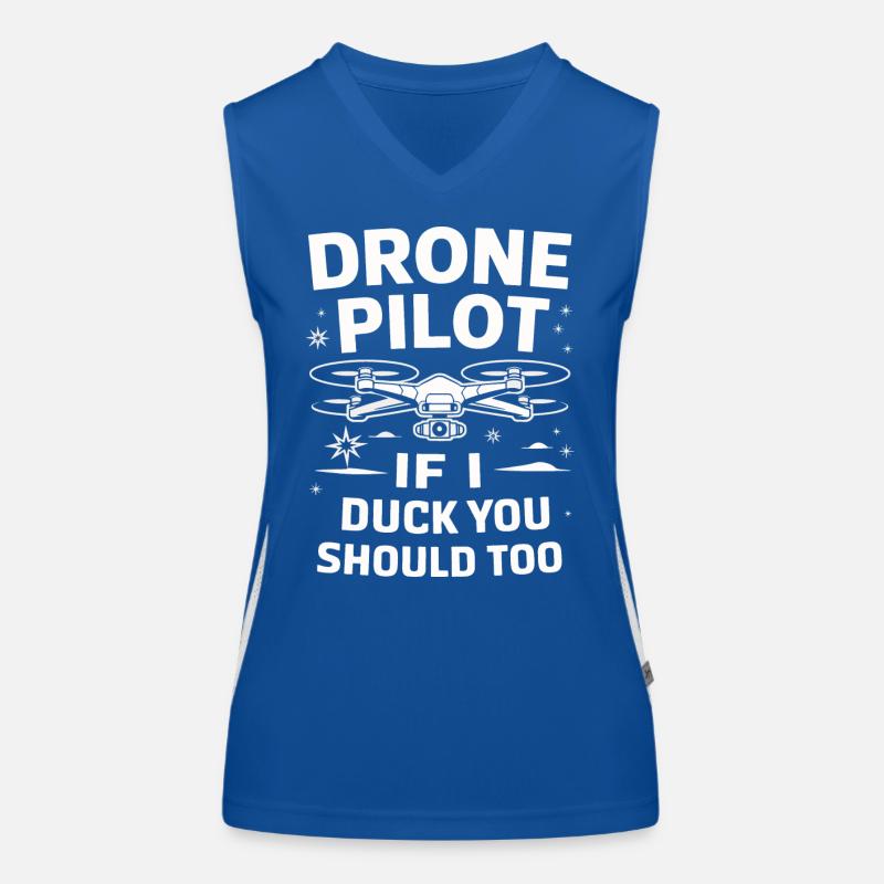 Drones Pilot Quadcopter Drone Women's Functional Contrast Tank Top