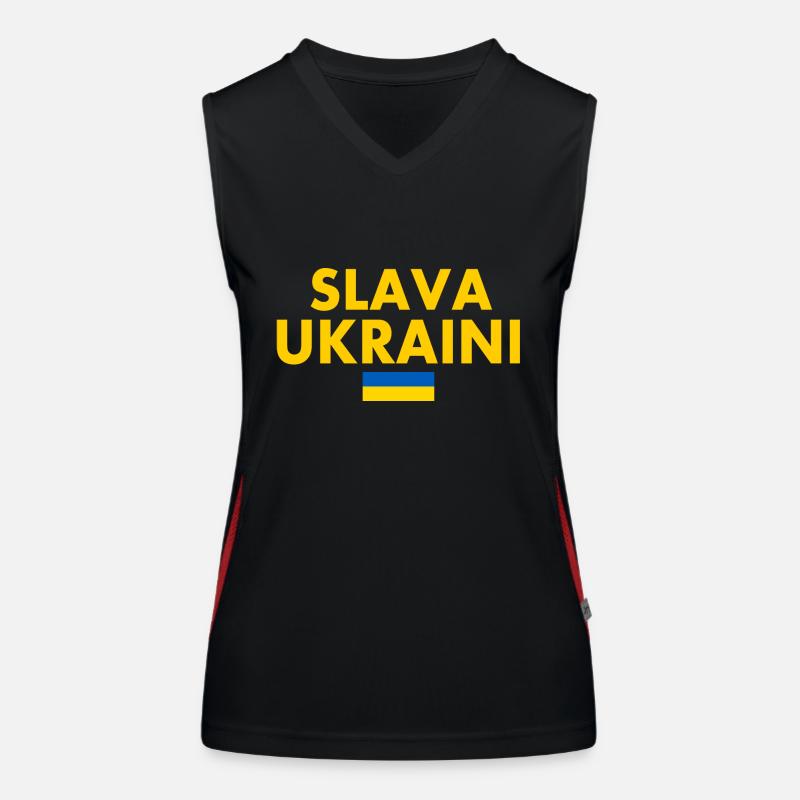 Slava ukraini Débardeur respirant contrasté Femme