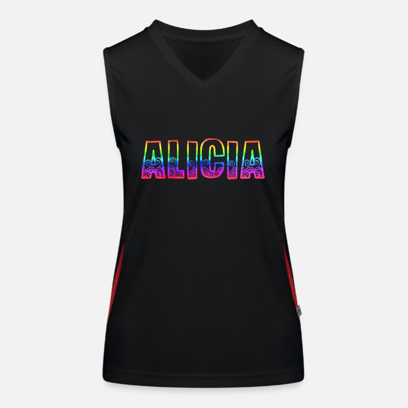alicia rs rainbow Women's Functional Contrast Tank Top