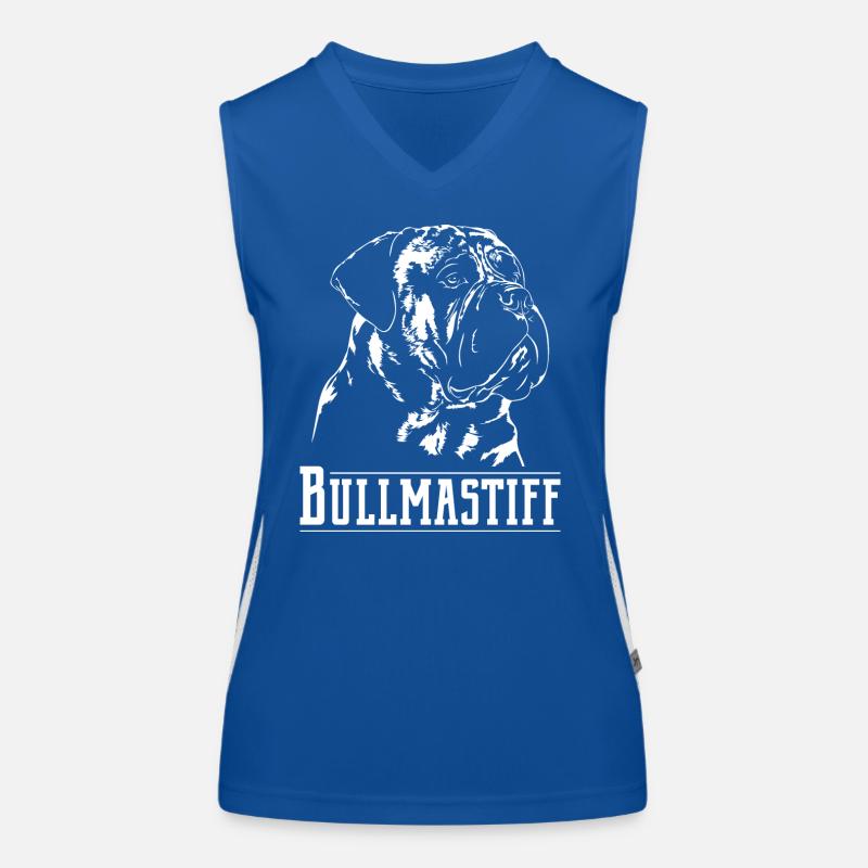 BULLMASTIFF Hunde Wilsigns Hundeportrait Funktionelles Kontrast-Tank Top für Frauen