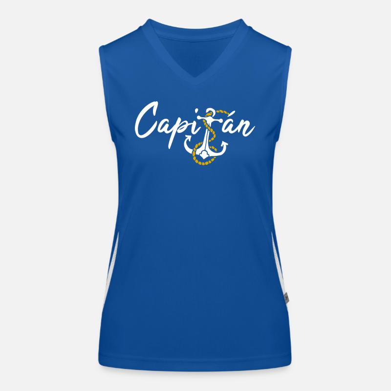 Capitan spanisch Kapitän Boot Meer Geschenk Funktionelles Kontrast-Tank Top für Frauen