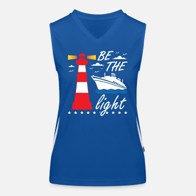 Be The Light Lighthouse Funktionelles Kontrast-Tank Top für Frauen
