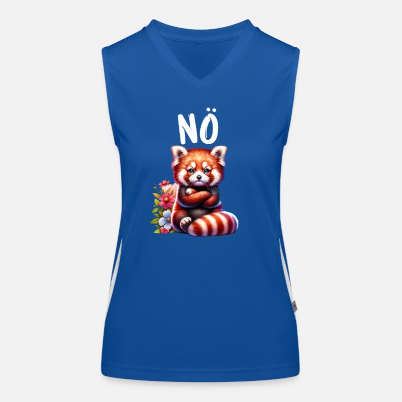 Red Panda Funny Saying Nope Fire Fox Women's Functional Contrast Tank Top