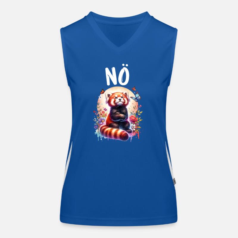 Red Panda Funny Saying Nope Fire Fox Women's Functional Contrast Tank Top