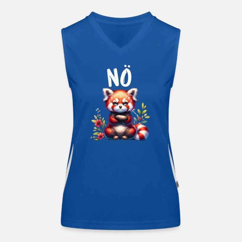 Red Panda Funny Saying Nope Fire Fox Women's Functional Contrast Tank Top