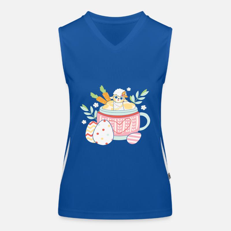BOW Easter Chibi Cup Women's Functional Contrast Tank Top