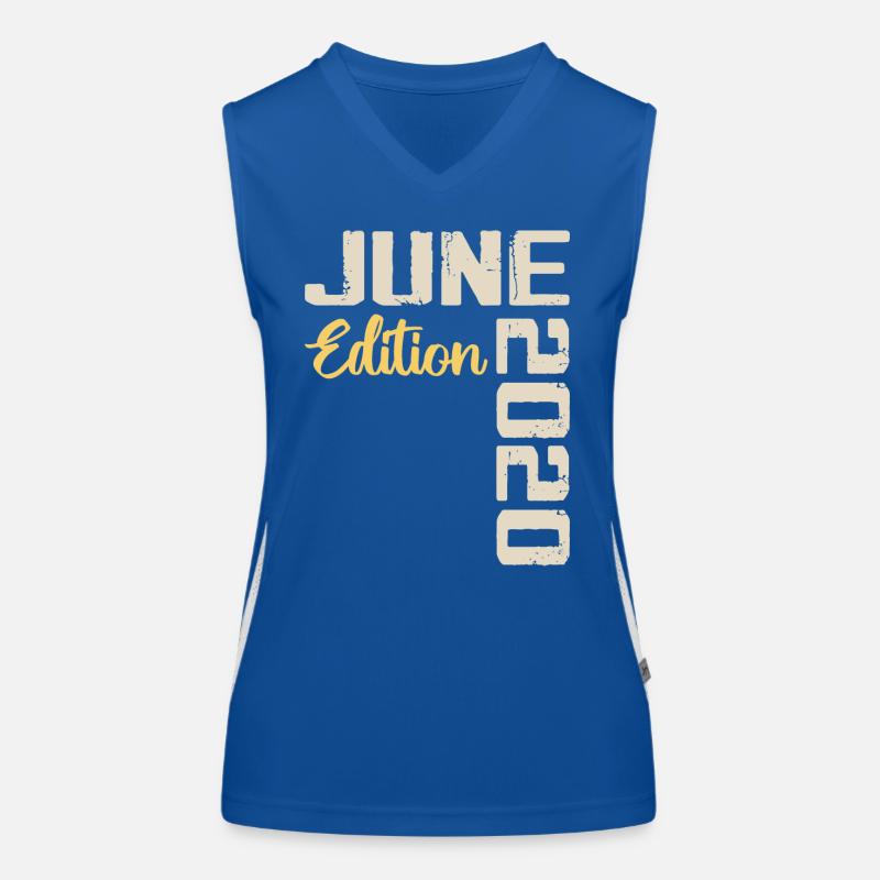 Geboren im Juni 2020 Geschenk Juni 2020 Geburtstag Funktionelles Kontrast-Tank Top für Frauen