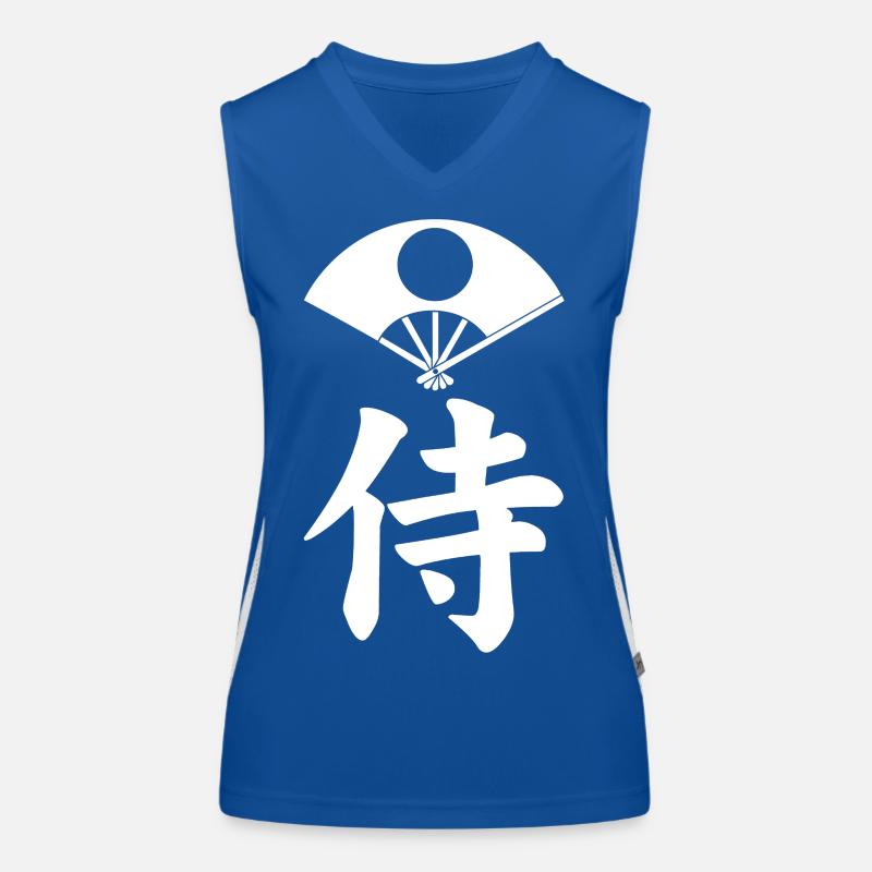 Samurai-Emblem des Satake-Clans (weiß) Funktionelles Kontrast-Tank Top für Frauen