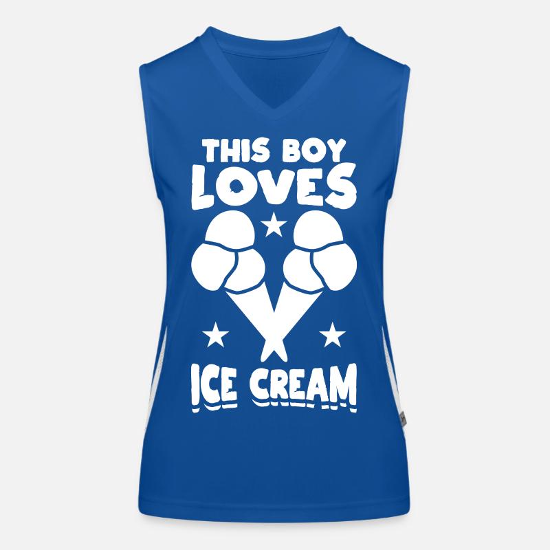 Little ice cream lover Women's Functional Contrast Tank Top