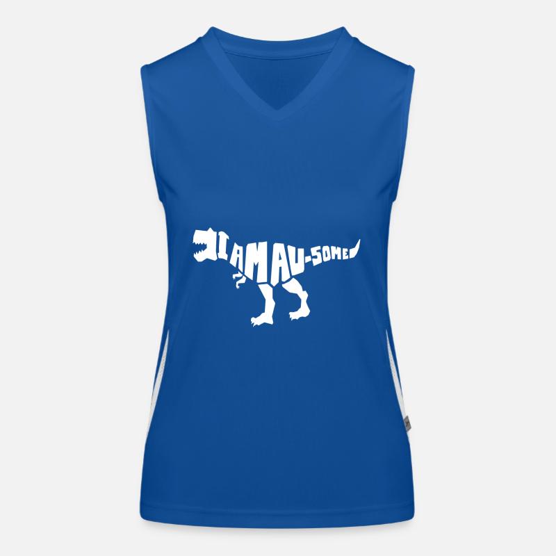 Dinosaur. I am awesome style. Gift Women's Functional Contrast Tank Top