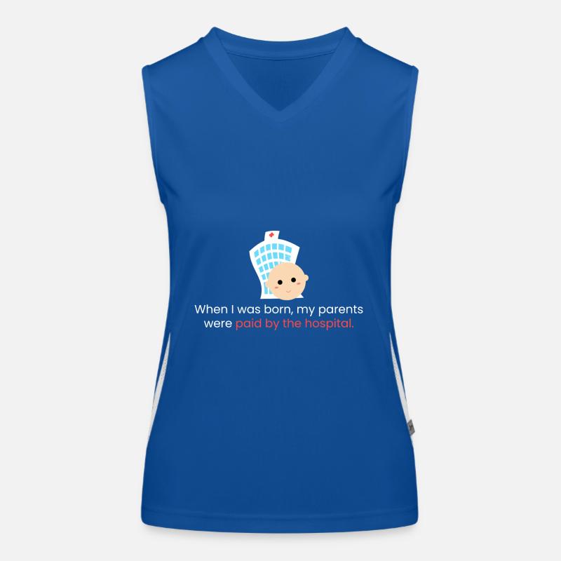 Als ich geboren wurde Funktionelles Kontrast-Tank Top für Frauen