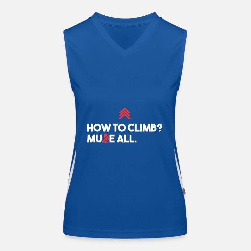 Comment grimper ? Couper le son. Débardeur respirant contrasté Femme