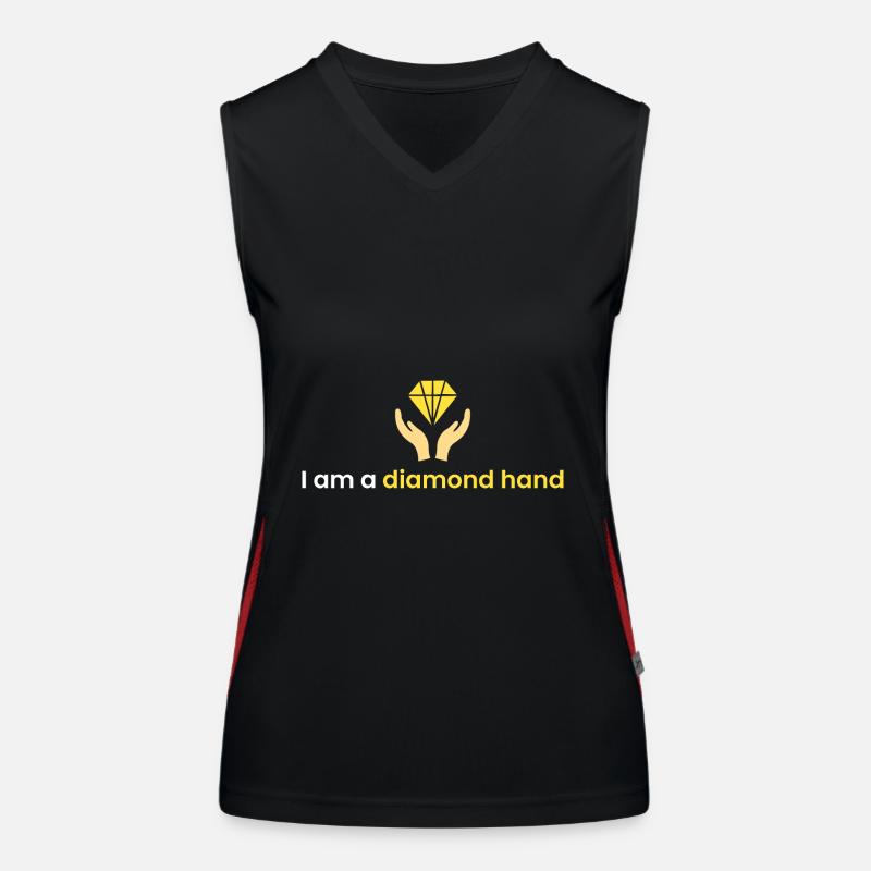 I am a diamond hand Women's Functional Contrast Tank Top