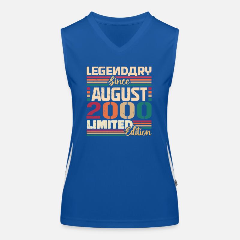 2000 August Geburtstag Legende August 2000 Funktionelles Kontrast-Tank Top für Frauen