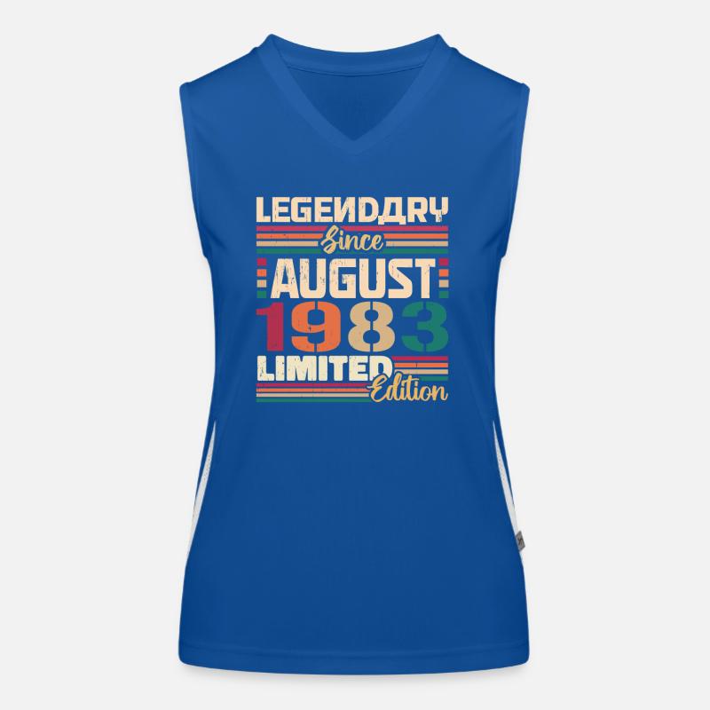 1983 August Birthday Legend August 1983 Women's Functional Contrast Tank Top