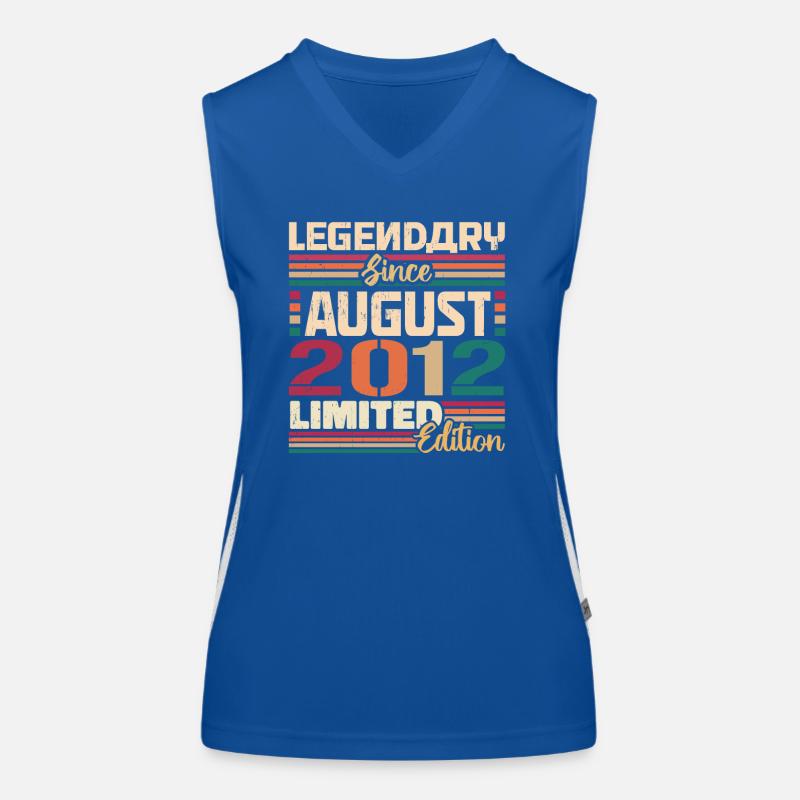 2012 August Geburtstag Legende August 2012 Funktionelles Kontrast-Tank Top für Frauen