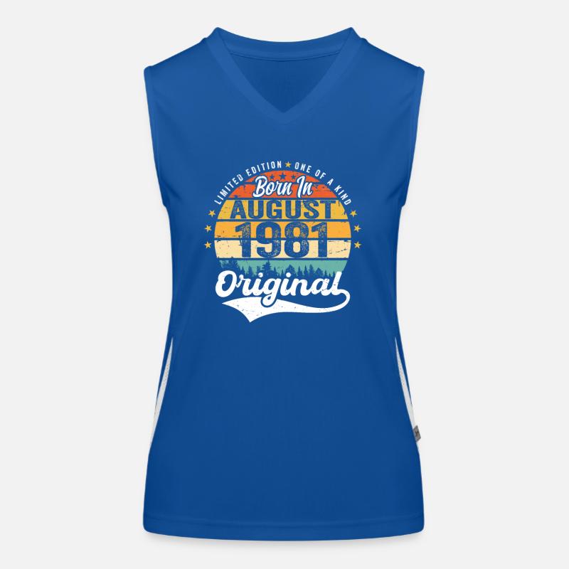 August 1981 Geburtstag Geschenkideen 1981 August Funktionelles Kontrast-Tank Top für Frauen