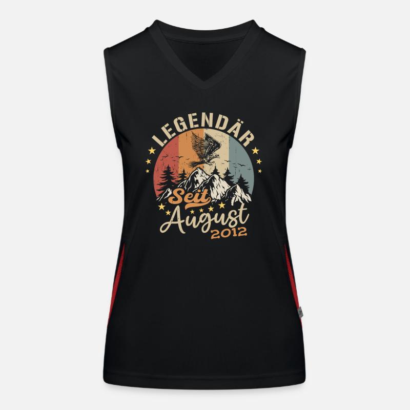 Legendär seit August 2012 Geburtstag Geschenk Funktionelles Kontrast-Tank Top für Frauen
