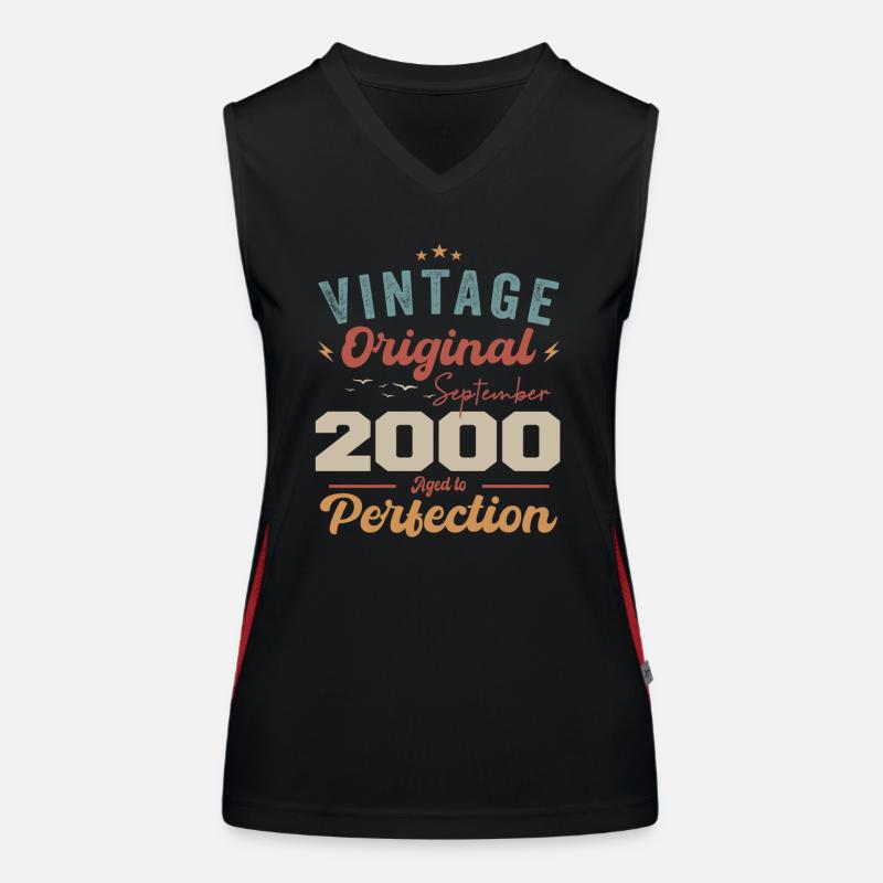September 2000 Jubiläum 2000 September Geschenk Funktionelles Kontrast-Tank Top für Frauen