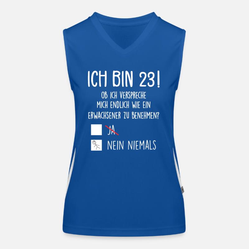 Ich Bin 23! - 23. Geburtstag 23 Funktionelles Kontrast-Tank Top für Frauen