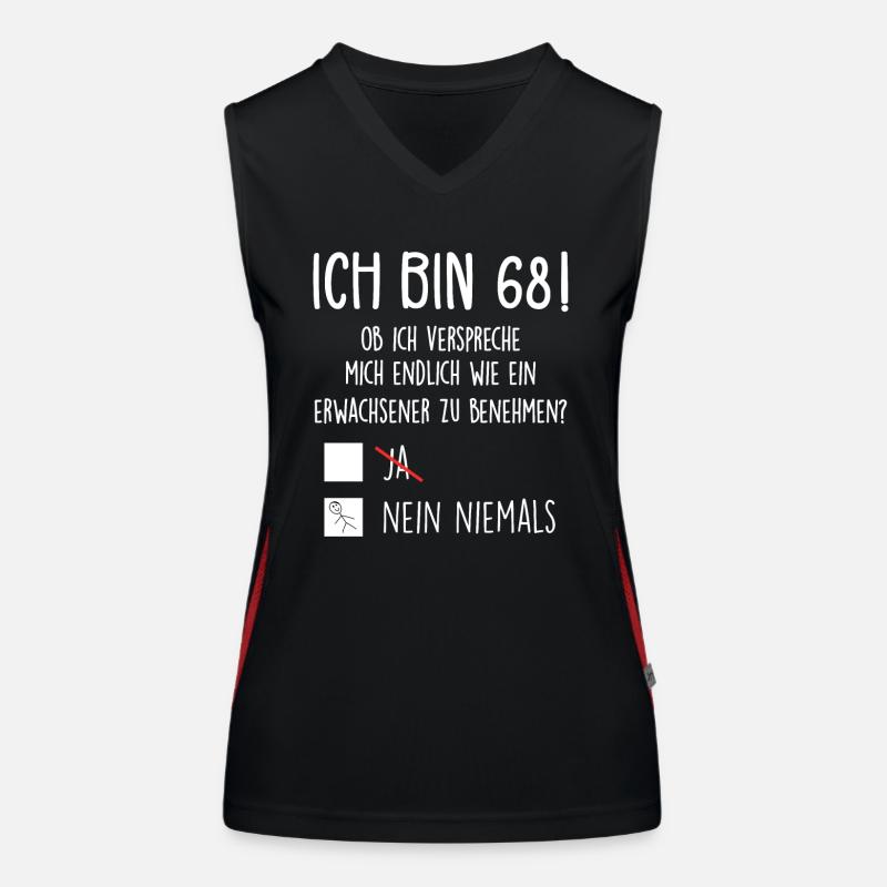 Ich Bin 68! - 68. Geburtstag 68 Funktionelles Kontrast-Tank Top für Frauen