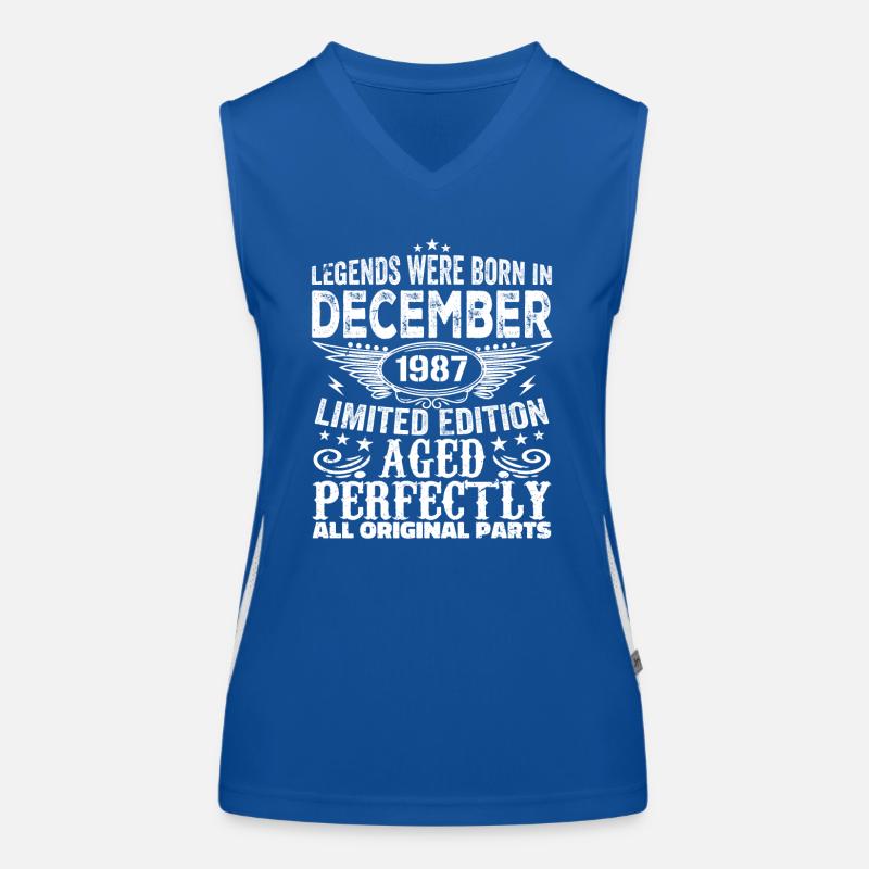 Décembre 1987 Anniversaire Décembre 1987 Décembre Débardeur respirant contrasté Femme