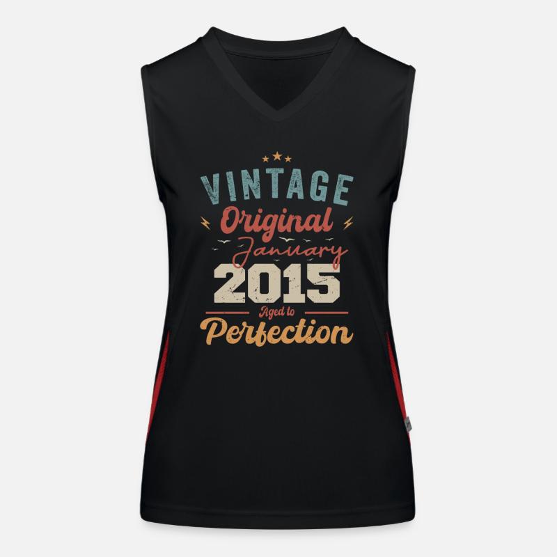 Januar 2015 Legende seit 9 Jahren Funktionelles Kontrast-Tank Top für Frauen