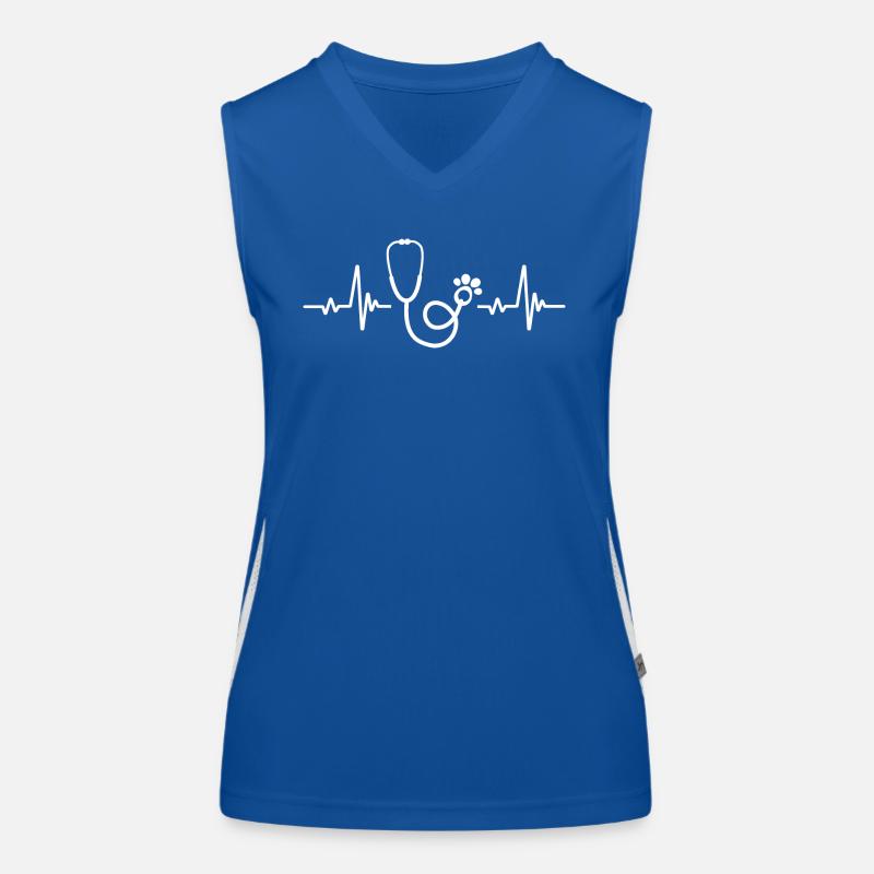 Stethoscope Pulse Rate - Veterinary Women's Functional Contrast Tank Top