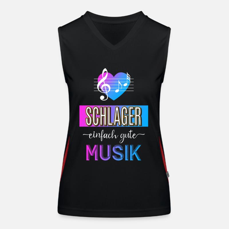 Schlager einfach gute Musik Funktionelles Kontrast-Tank Top für Frauen