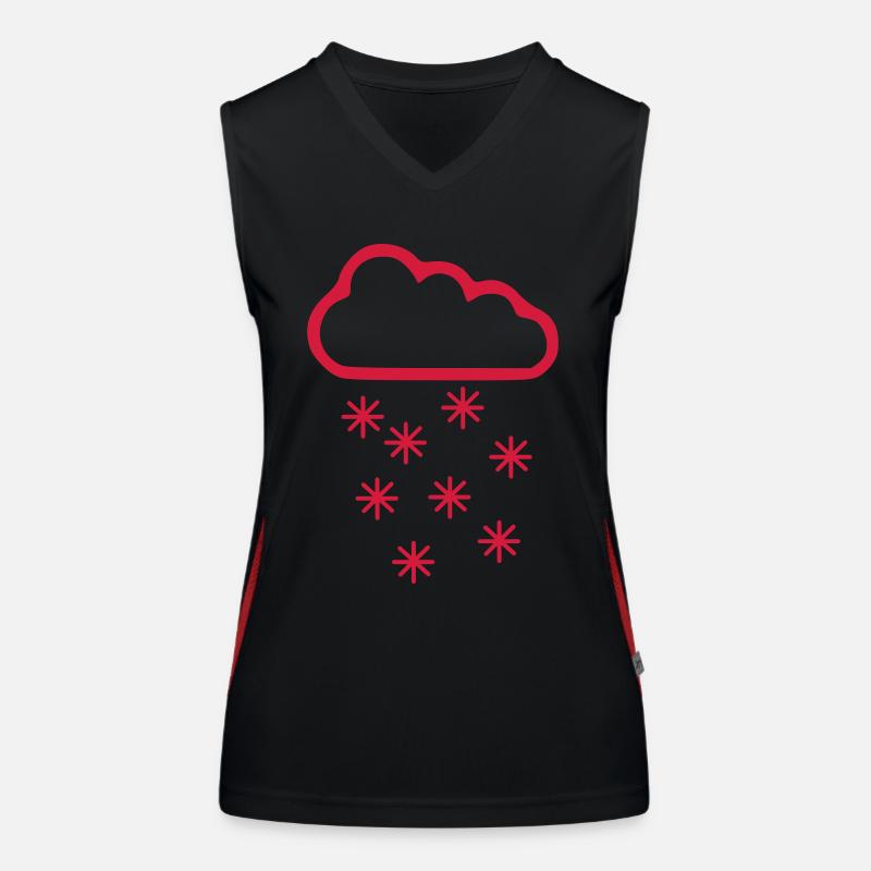 Schnee Funktionelles Kontrast-Tank Top für Frauen