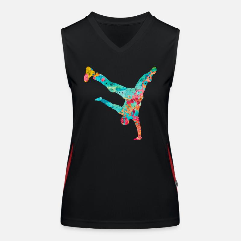 Breakdance Breakdancer PopArt Women's Functional Contrast Tank Top