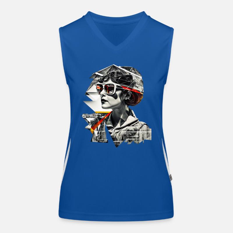 Retro Flash No47 Funktionelles Kontrast-Tank Top für Frauen