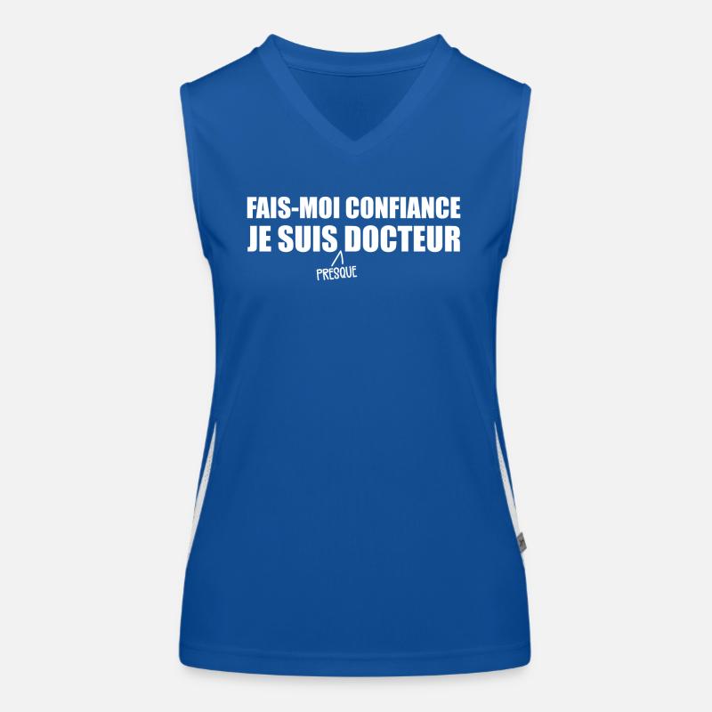 Ich bin fast ein Arzt Funktionelles Kontrast-Tank Top für Frauen