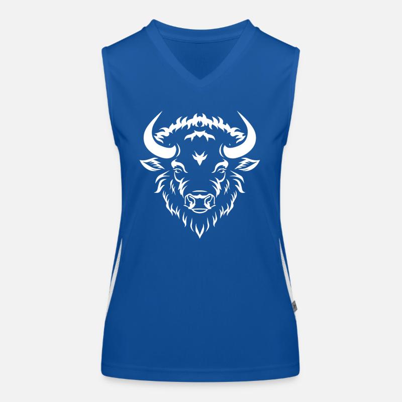 Bison Büffel Funktionelles Kontrast-Tank Top für Frauen