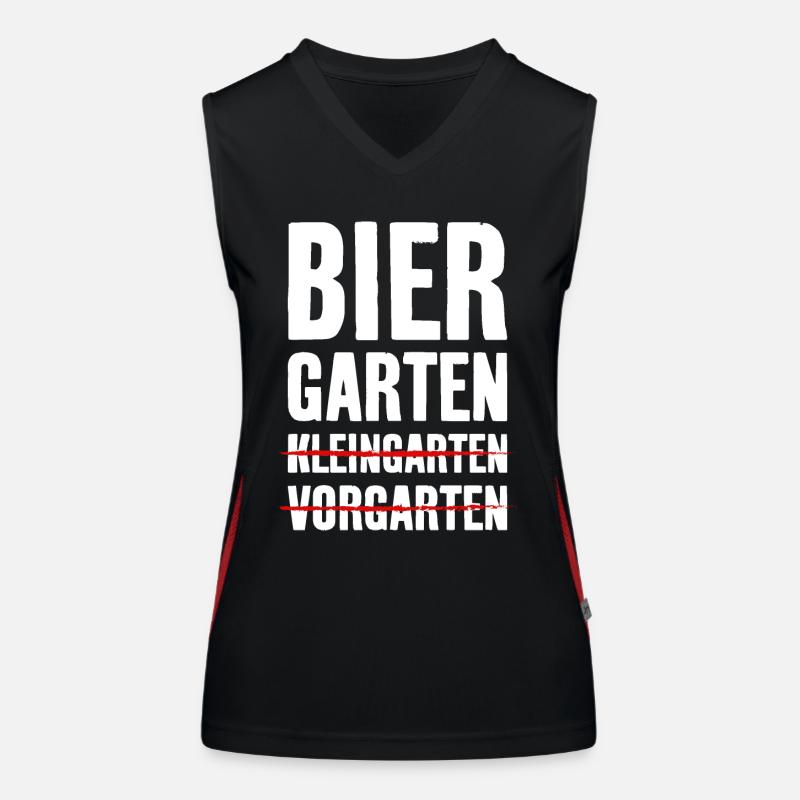 BIERGARTEN KLEINGARTEN GARTEN BIER Funktionelles Kontrast-Tank Top für Frauen