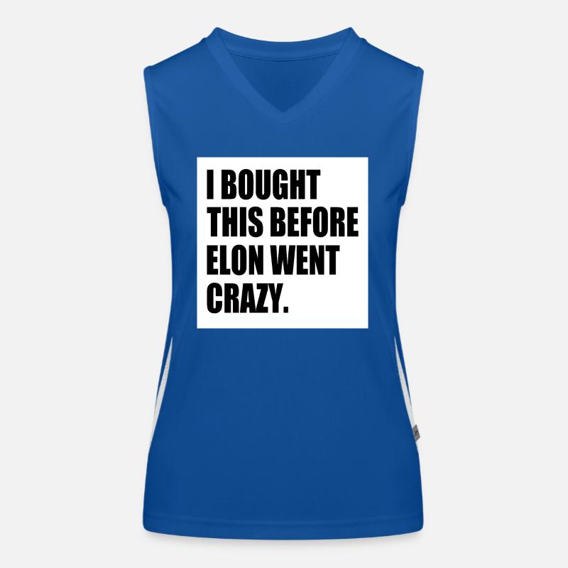 i bought this before elon went crazy Funktionelles Kontrast-Tank Top für Frauen