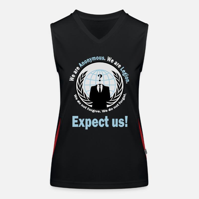 Anonymous - T-Shirt Funktionelles Kontrast-Tank Top für Frauen