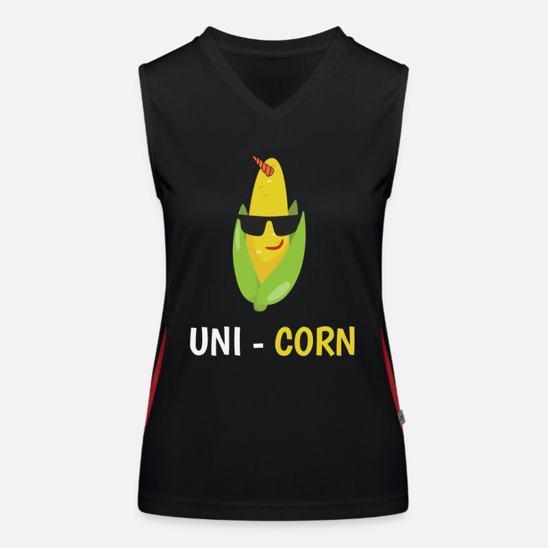 Funny Sweet Corn Uni-Corn Maiz Gift Idea Women's Functional Contrast Tank Top