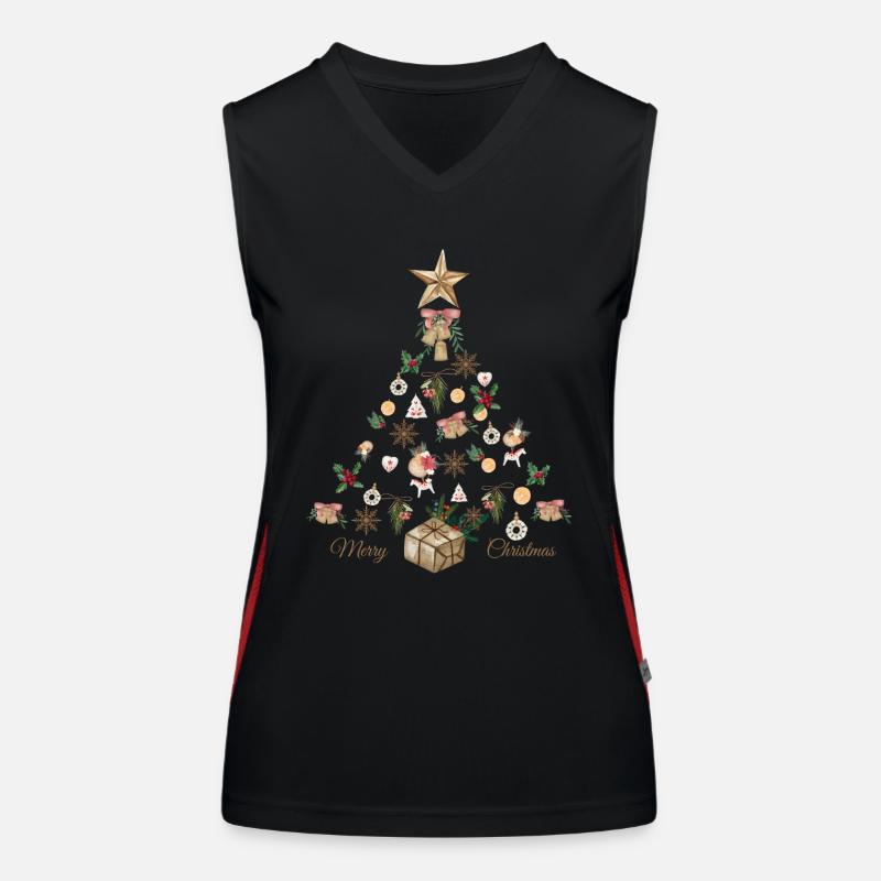 Boho Christmas Funktionelles Kontrast-Tank Top für Frauen