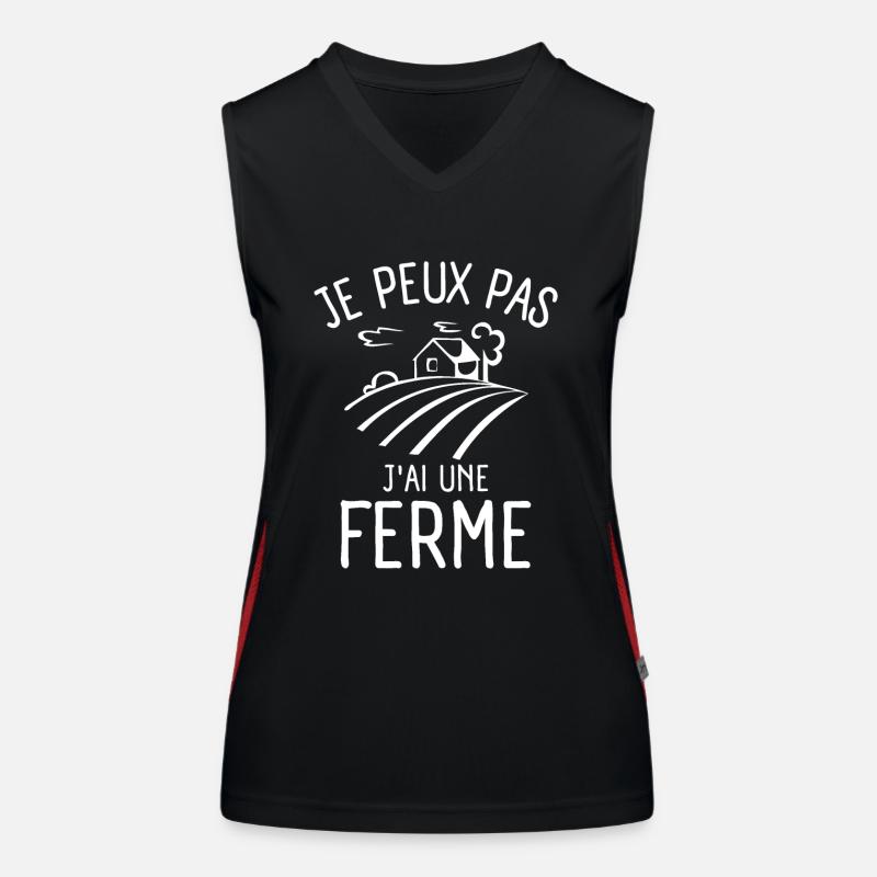 fermier ferme fermière 1 Débardeur respirant contrasté Femme