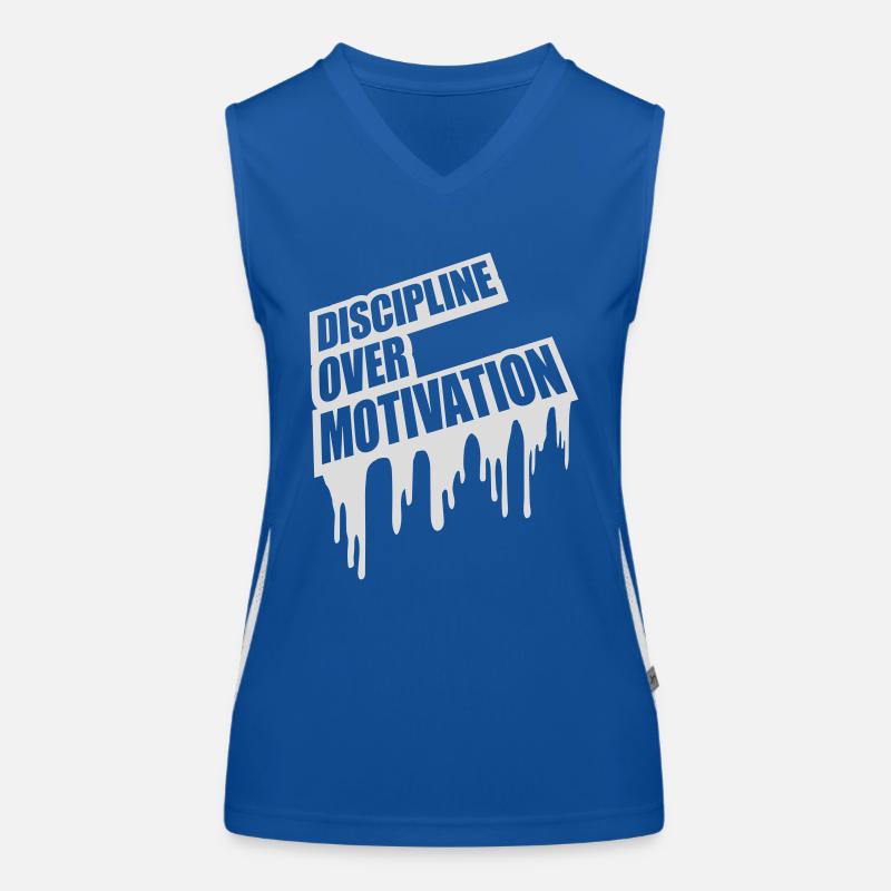discipline over motivation quote Women's Functional Contrast Tank Top