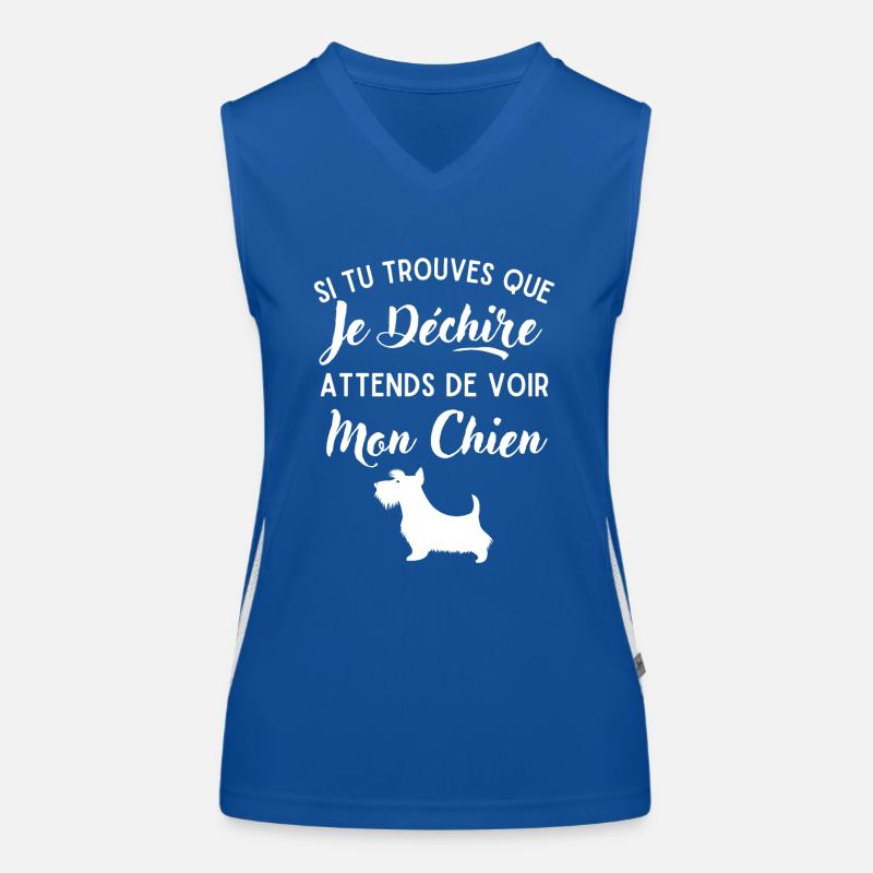 Mon Chien déchire Débardeur respirant contrasté Femme