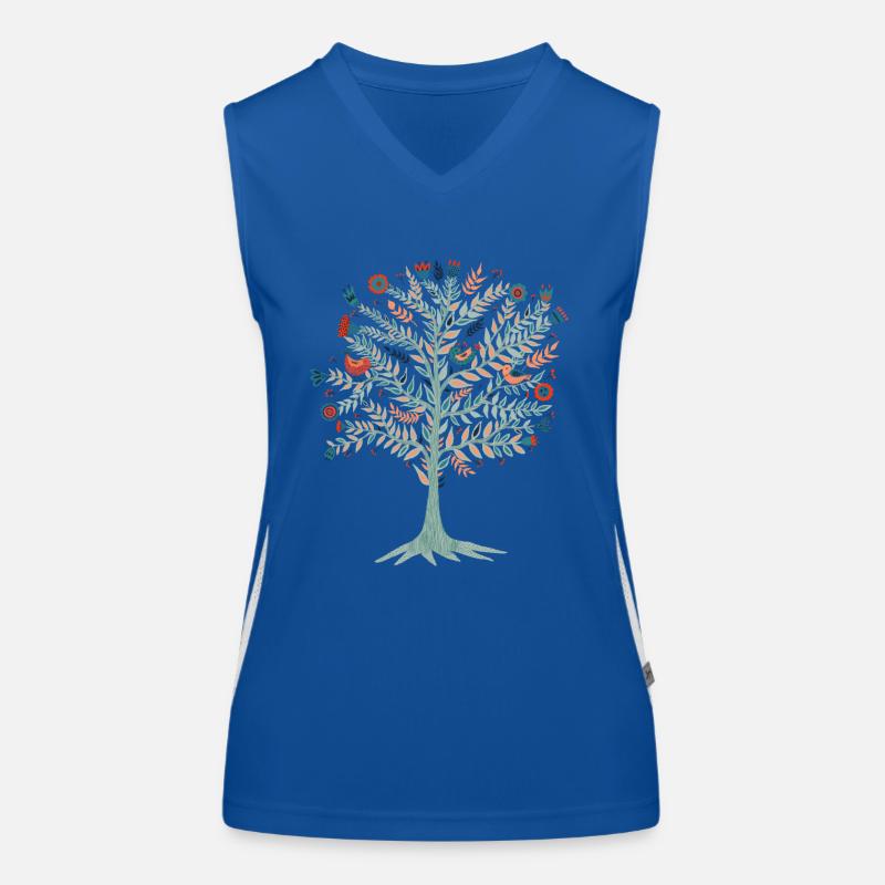 Baum. Baum des Lebens. Yggdrasil Funktionelles Kontrast-Tank Top für Frauen