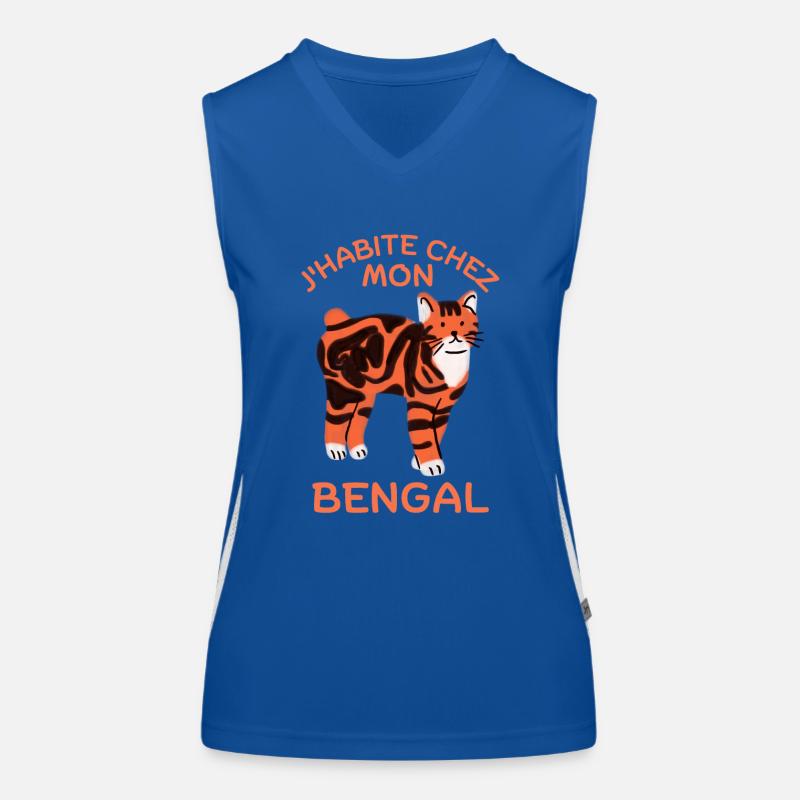 Chat bengal Débardeur respirant contrasté Femme